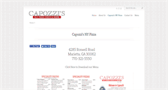 Desktop Screenshot of capozzispizza.com